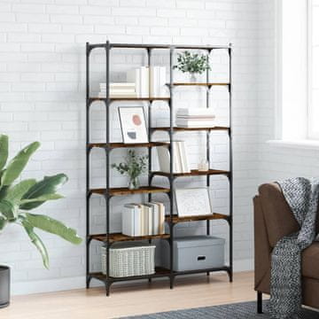 Vidaxl Biblioteka dimljena hrastovina 100x32x170 cm