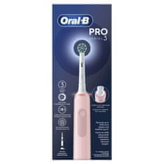 Oral-B Pro Series 3 Cross Action električna četkica za zube, ružičasta