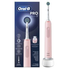 Oral-B Pro Series 3 Cross Action električna četkica za zube, ružičasta