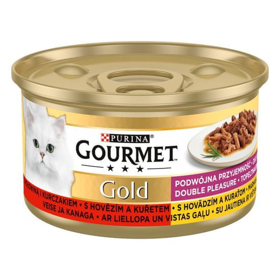 Gourmet Gold pirjani komadi na žaru s govedinom i piletinom, 24x85 g