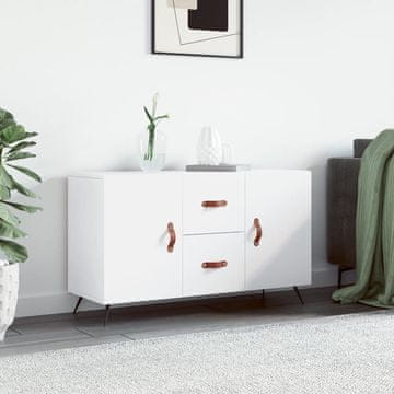 Vidaxl Komoda s ladicama, bijela, 100x36x60 cm, materijal na bazi drva