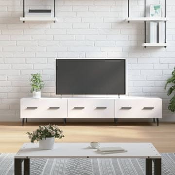 Vidaxl TV stalak visoki sjaj bijeli 150x36x30 cm