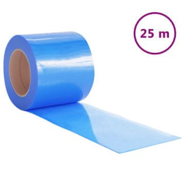 Vidaxl Zavjesa za vrata plava 200 mm x 1,6 mm 25 m PVC