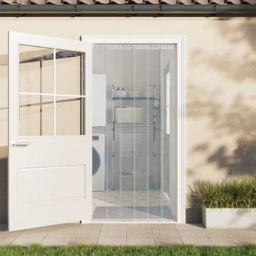 Vidaxl Trakasta zavjesa, prozirna, 200 mm x 1,6 mm, 50 m, PVC