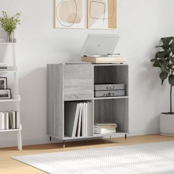 Vidaxl Ormarić za ploče sivi sonoma hrast 84,5 x 38 x 89 cm