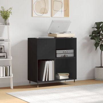 Vidaxl Ormarić za ploče crni 84,5 x 38 x 89 cm materijal na bazi drva