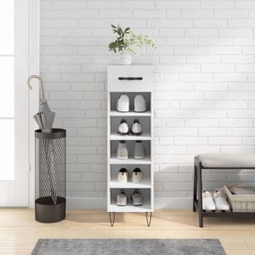 Vidaxl Ormarić za cipele Bijeli 30x35x105 cm Materijal na bazi drveta