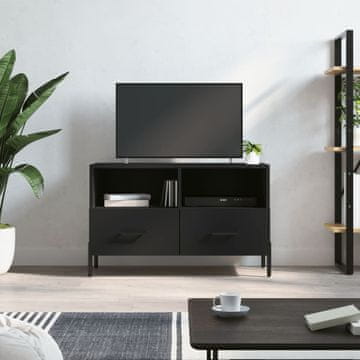 Vidaxl TV ormarić crni 80x36x50 cm materijal na bazi drveta
