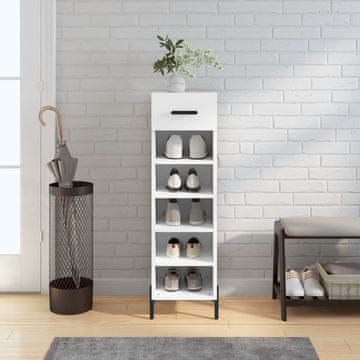Vidaxl Ormarić za cipele Bijeli 30x35x105 cm Materijal na bazi drveta