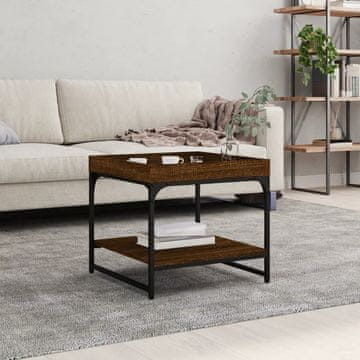 Vidaxl Klub stolić smeđi hrast 49,5x49,5x45 cm