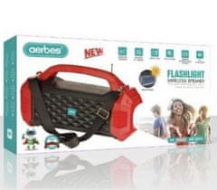 Aerbes FM Bluetooth solarni zvučnik sa svjetiljkom CRNI