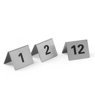Hendi Informativna pločica za stol broj 1-12, nehrđajući čelik, set od 12 - 663844