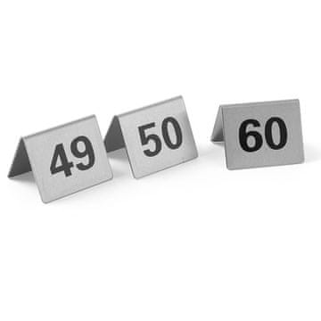 Hendi Informativna pločica za stol broj 49-60, nehrđajući čelik, set od 12 - 663882