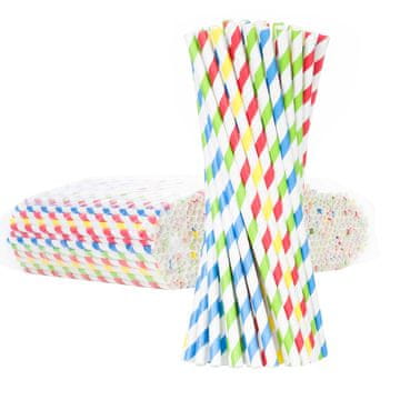 GS Organske papirnate slamke PAPIRNATE SLAMKE 6/205mm - mix 500 kom.