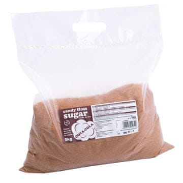 Šareni aromatizirani šećer za šećernu vunu, smeđi, okus Coca-Cole, 5 kg
