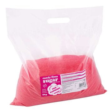 Obojeni šećer za šećernu vunu, crveni, okus maline, 5 kg