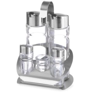 Hendi Set začina od nehrđajućeg čelika sa soli, paprom, maslinovim uljem, octom i čačkalicama - 465363