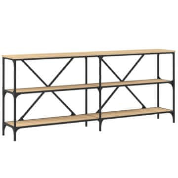 Vidaxl Konzolni stol boja hrasta sonome 180x30x75 cm od drva i željeza