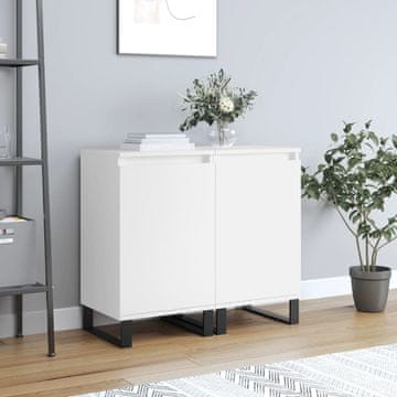 Vidaxl Ormarići, 2 kom, Bijeli, 40x35x70 cm, Materijal na bazi drva