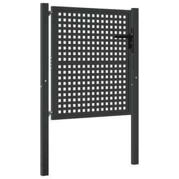 Vidaxl Vrtna vrata antracit 100x100 cm čelik