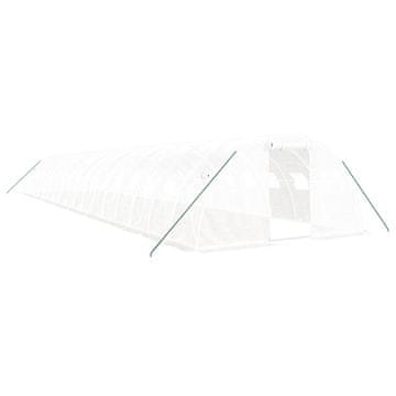 Vidaxl Staklenik s čeličnim okvirom bijeli 72 m² 18 x 4 x 2 m