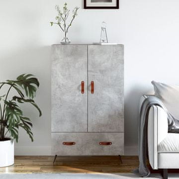 Vidaxl Visoki ormarić betonsko-sivi 69,5 x 31 x 115 cm