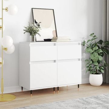 Vidaxl Ormarići, 2 kom, Bijeli, 40x35x70 cm, Materijal na bazi drva