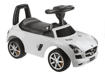Mercedes SLS AMG autosjedalica za djecu, kutija za odlaganje u naslonu, bijela