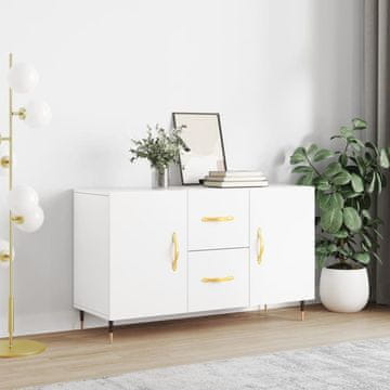 Vidaxl Komoda s ladicama, bijela, 100x36x60 cm, materijal na bazi drva