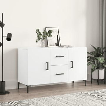 Vidaxl Komoda s ladicama, bijela, 100x36x60 cm, materijal na bazi drva