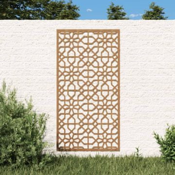 Vidaxl Vrtna zidna dekoracija, 105x55 cm, Corten čelik