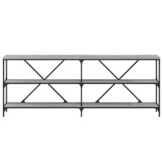 Vidaxl Konzolni stol boja hrasta sonome 200x30x75 cm od drva i željeza