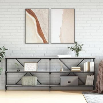 Vidaxl Konzolni stolić, sivi hrast sonoma, 200x30x75 cm