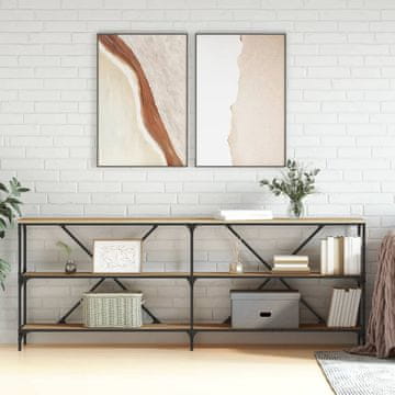 Vidaxl Konzolni stolić, hrast sonoma, 200x30x75 cm