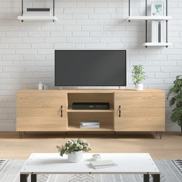 Vidaxl TV ormarić Sonoma hrast 150x30x50 cm Materijal na bazi drveta
