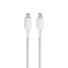 Anker kabel, USB-C na USB-C, pleten, 0,9 m, bijela (A81F5H21)