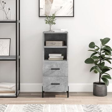 Vidaxl Ormarić Betonsko-sivi 34,5x34x90 cm Materijal na bazi drva