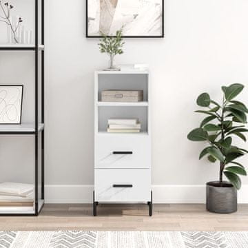 Vidaxl Ormarić, bijeli, sjajni, 34,5 x 34 x 90 cm, materijal na bazi drva