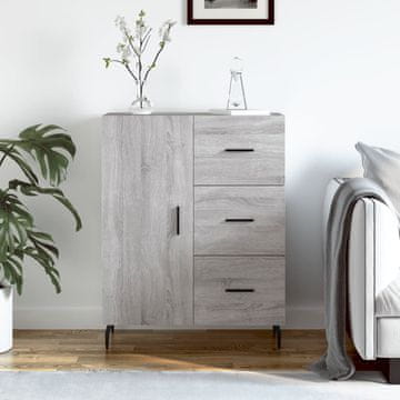 Vidaxl Ormarić, sivi hrast sonoma, 69,5 x 34 x 90 cm, materijal na bazi drva