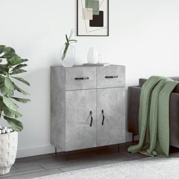 Vidaxl Ormarić Betonsko-sivi 69,5 x 34 x 90 cm Materijal na bazi drva