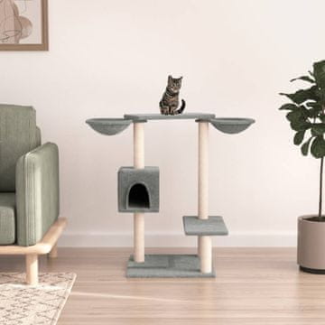 Vidaxl Grebalica za mačke svijetlosiva 82 cm