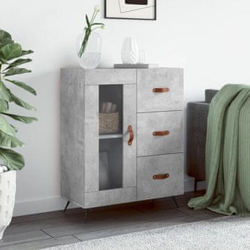 Vidaxl Ormarić Betonsko-sivi 69,5 x 34 x 90 cm Materijal na bazi drva