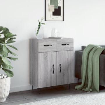 Vidaxl Ormarić, sivi hrast sonoma, 69,5 x 34 x 90 cm, materijal na bazi drva