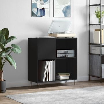 Vidaxl Ormarić za ploče crni 84,5 x 38 x 89 cm materijal na bazi drva