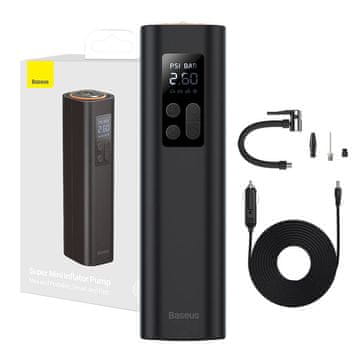 BASEUS Mini auto kompresor Baseus (crni)