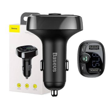 BASEUS Baseus FM odašiljač T tipa Bluetooth 2xUSB microSD (crni)