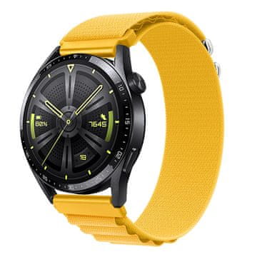 BStrap Nylon Loop remen za Huawei Watch GT2 42mm, yellow