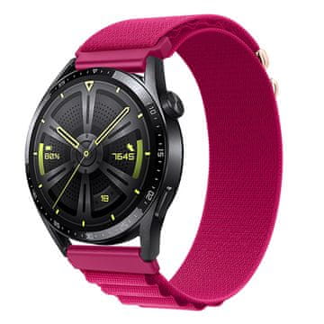 BStrap Nylon Loop remen za Huawei Watch GT2 42mm, carmine