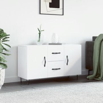Vidaxl Komoda s ladicama, bijela, 100x36x60 cm, materijal na bazi drva