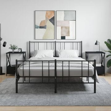 Vidaxl Noćni ormarići, set od 2, crni, 50x41x65 cm